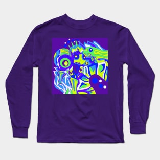 psychedelic android ecopop Long Sleeve T-Shirt